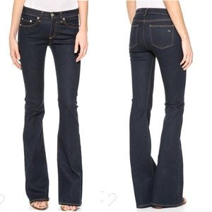 Rag & Bone • High Rise Bell Flare Jeans in Heritage Dark Wash